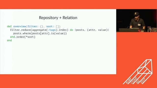 RubyConf AU 2017 - Persistence pays off: a new look at rom-rb, by Piotr Solnica смотреть онлайн