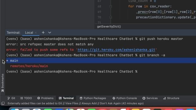 error: src refspec master does not match any error: failed to push some refs to Heroku смотреть онлайн