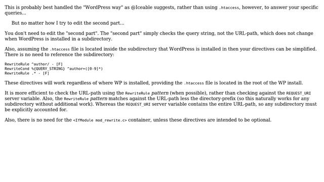 Wordpress: htaccess rewrite for author query string when WP is in subfolder (5 Solutions!!) смотреть онлайн