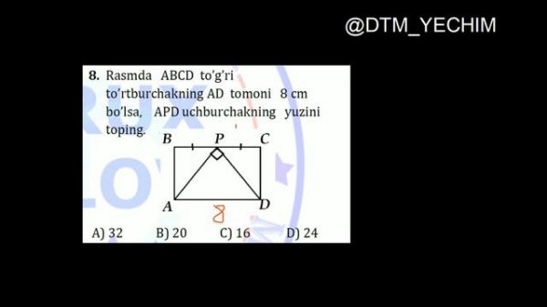 Test-1 yechimlari | Imtihon testlari 2021