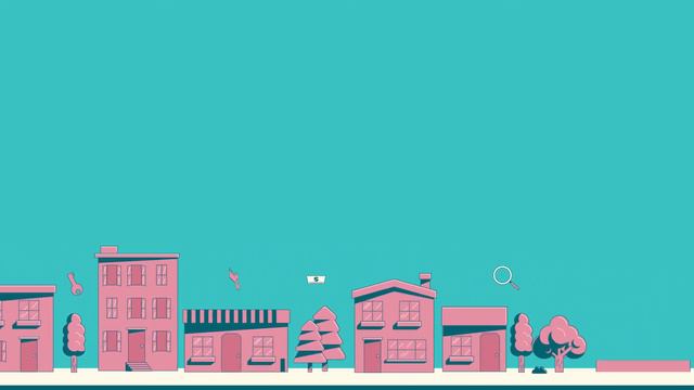 ФУТАЖ анимированное появление домов, зациклено / Footage Animation Buildings - FOOTAGEPRO/FOOTAGE.S