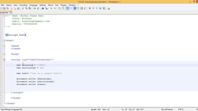 2 Variable in Java Script - Tutorial in Bengali смотреть онлайн