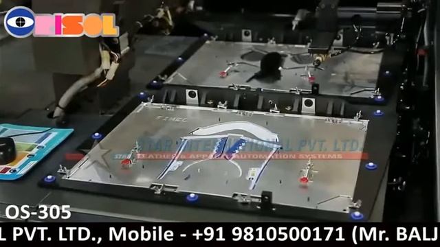 OS-305 Application on a safety shoe model with elevation on the Orisol 50x35 machine from Orisol. смотреть онлайн