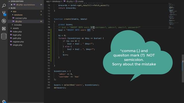 How to create a blog PHP and MySQL database #9 | create method смотреть онлайн