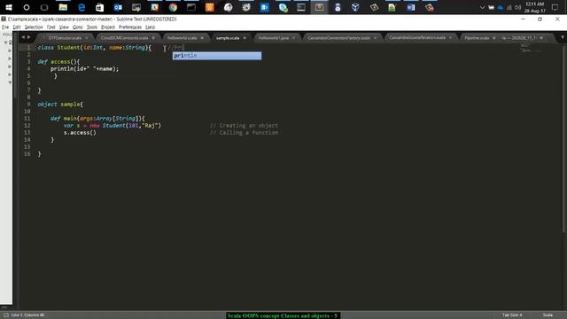 Scala classes, object, singleton and companion object 6 смотреть онлайн