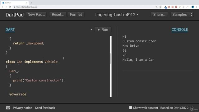 Dart Abstract Classes and Implements Keyword - Dart Programming Course смотреть онлайн