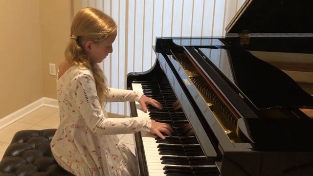 Lilah Noel (8) plays Edward MacDowell Woodland Sketches, In Autumn Op. 51 No. 4 смотреть онлайн