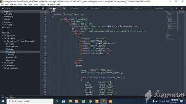 How To Create,read,Update and Delete Data php and Mysql смотреть онлайн