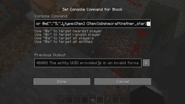 Minecraft Command Block @e Entity Selection (entity uuid provided is in an invalid format) смотреть онлайн