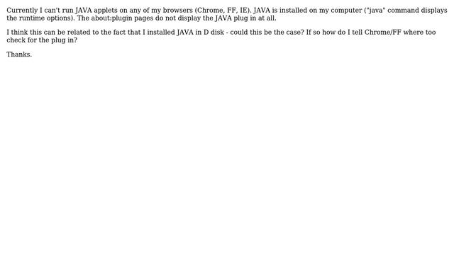 Java Plugin is invisible for all browsers смотреть онлайн