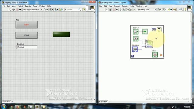 How to make Front panel objects disabled and invisible using property node in LabVIEW смотреть онлайн
