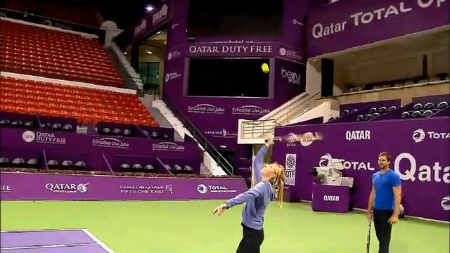 JAN-MICHAEL GAMBILL AND NICKY CROSBY TENNIS LESSON смотреть онлайн