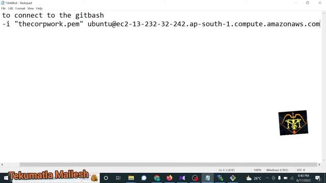 How to connect the aws ec2 instance with the Git Bash using SSH client смотреть онлайн