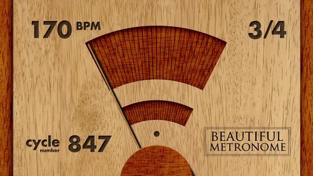 170 BPM 3/4 Wood Metronome HD смотреть онлайн