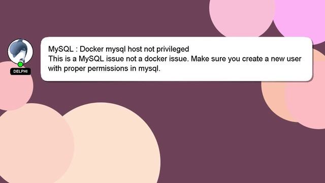 MySQL : Docker mysql host not privileged смотреть онлайн