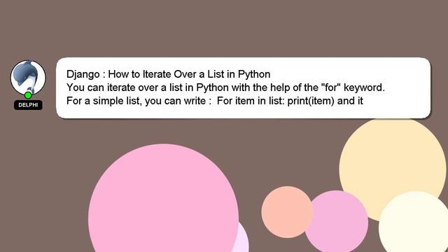 Django : How to Iterate Over a List in Python смотреть онлайн