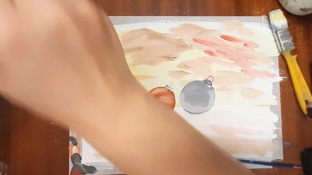 Как нарисовать новогодние шарики. Рисуем новогодние игрушки. Рисуем новогодний натюрморт. смотреть онлайн