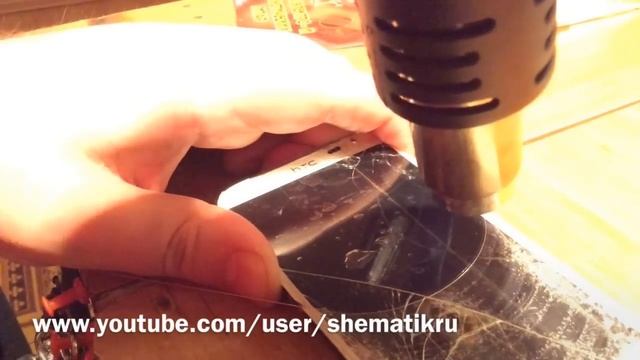 Снятие тачскрина с телефона HTC Sensation™ XL с помощью струны смотреть онлайн