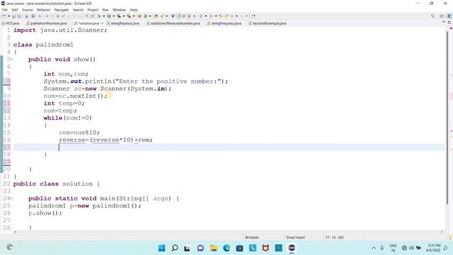 Java program to find palindrome number| Java program | Coding question смотреть онлайн