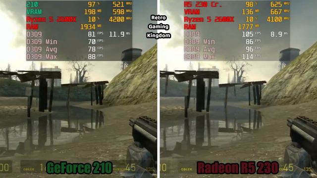 GeForce 210 Vs Radeon R5 230 (HD 8450) Test In 9 Games (Capture Card)