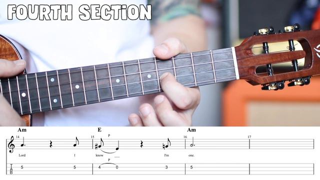 House of the Rising Sun MELODY Ukulele Tutorial with Tabs смотреть онлайн