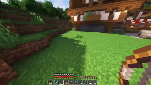 Building a Medieval Town in Minecraft - Market House (No Commentary) [Survival 1.19] смотреть онлайн