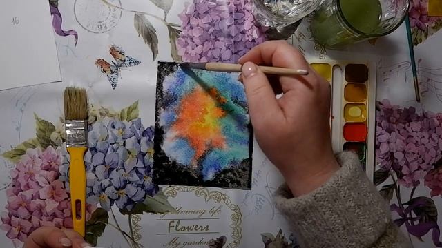 Акварельная открытка 