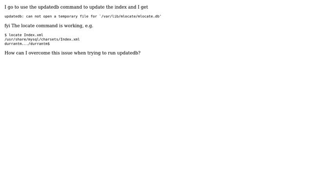 updatedb: can not open a temporary file for `/var/lib/mlocate/mlocate.db' (2 Solutions!!) смотреть онлайн