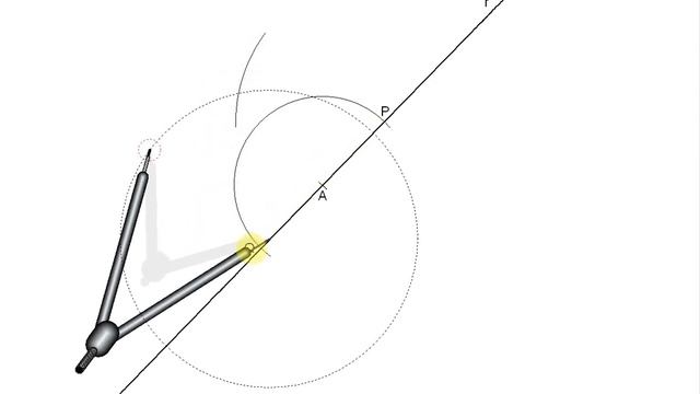 How to draw a perpendicular line from a given point on a given line смотреть онлайн