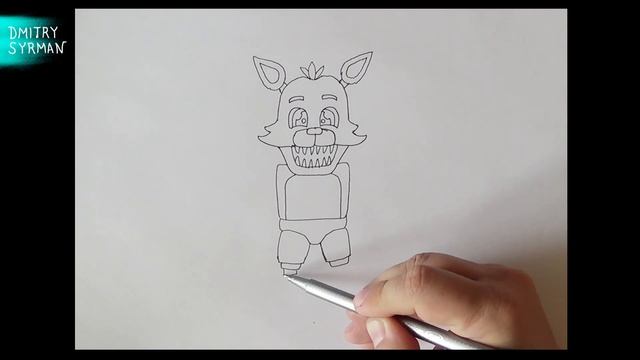 How to draw a Cute Foxy, FNAF, Как нарисовать Милого Фокси, ФНАФ смотреть онлайн