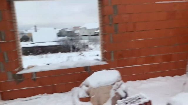 Дом 170 м2 из керамического блока. Построен 1 этаж. Краткий обзор стройки. (Брянск) смотреть онлайн