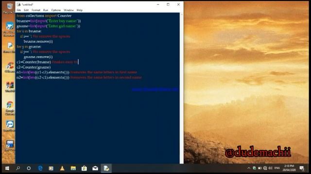 FLAMES Program(2020) Using Python Easy Simple Way смотреть онлайн