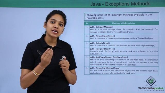 Java - Exception Methods смотреть онлайн