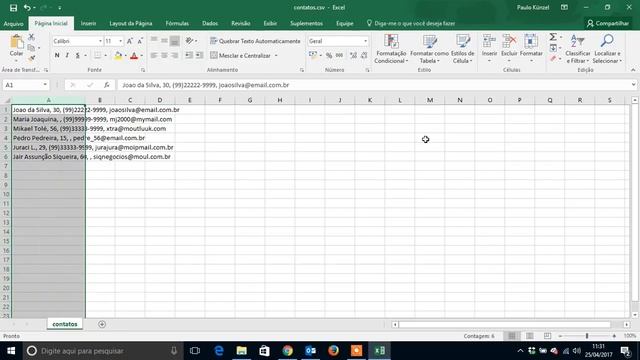 Como formatar um arquivo csv no excel смотреть онлайн