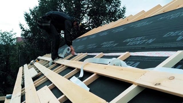 Пос. Санаторный. Смонтирована стропильная система. Обшивка фасада ОСП 12мм смотреть онлайн