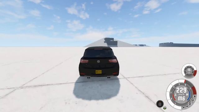 (REAL SOUND) Volkswagen Golf R MK7 Speeding and Crash - BeamNG.drive смотреть онлайн