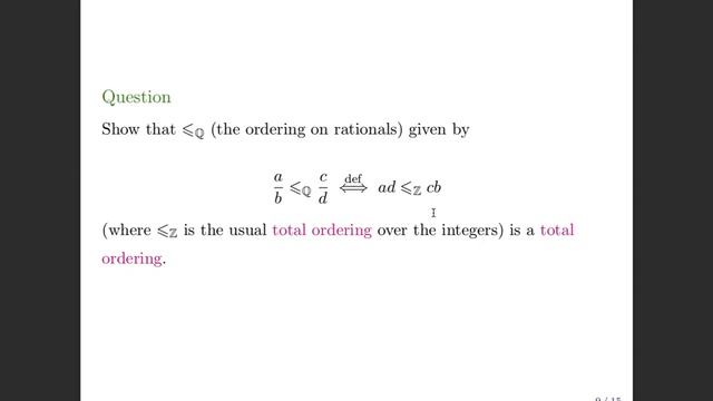 Lecture 29 Section 1 -- Total and Partial Ordering смотреть онлайн