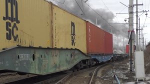 Паровозы Эр и Эу на станции "Автово".