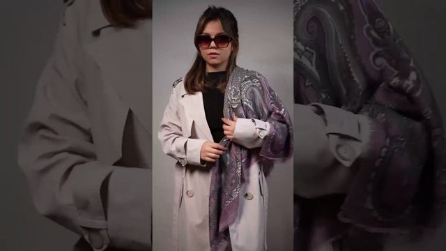 VFS1006-10 Платок жен.  15% шерсть, 85% модал разм.110х110 FABRETTI