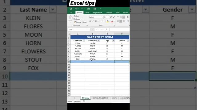 Data entry form in excel #excel #exceltips #Coding #TaskAutomation #DataEntry #dataentryform смотреть онлайн