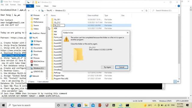 How to Install Oracle APEX 21.2 | DB 19c | Executive | Windows 10 смотреть онлайн