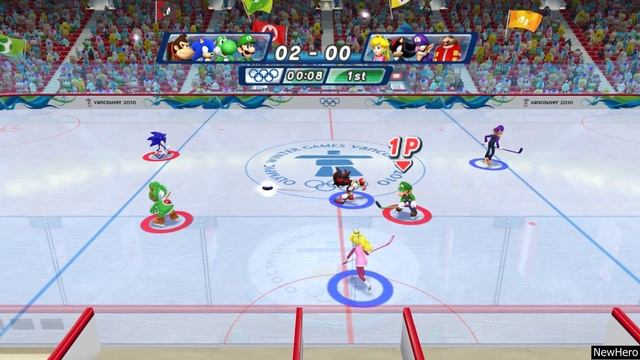 Mario & Sonic at the Vancouver 2010 Olympic Winter Games - Team Luigi Vs. Team Peach (Ice Hockey) смотреть онлайн