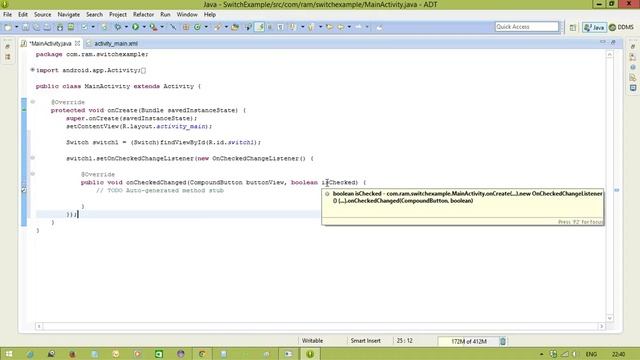 Android Tutorials - 19 : Switch Button Example смотреть онлайн