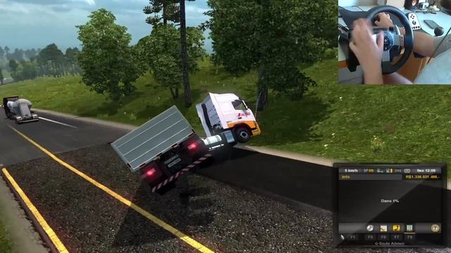 Euro Truck Simulator 2 - Mapa RBR - Volvo FH 13 Euro 5 ISHIFT - Jolivan - Com Logitech G27 смотреть онлайн