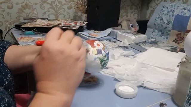 Игрушки на елку своими руками. Способ 2-ой. Декупаж.