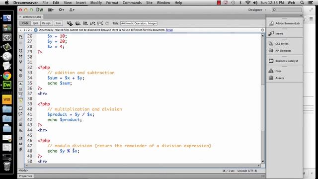 Arithmetic in PHP смотреть онлайн