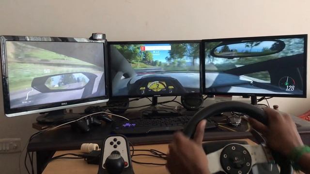 Forza Horizon 4 | LAMBORGHINI AVENTADOR SUPERVELOCE | Triple Monitor | Logitech g27 смотреть онлайн