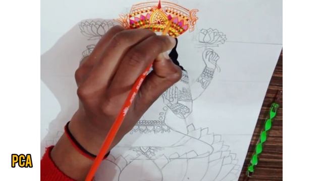 Lakshmi Mata drawing // made by Pallavi Chauhan смотреть онлайн