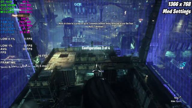 Batman: Arkham Knight / Gt 1030 (All Settings) Game Tasted. смотреть онлайн