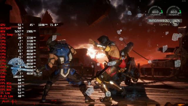 Mortal Kombat 11 FullHD,1080p benchmark r5 5600x,RX 6700 XT dx11 смотреть онлайн